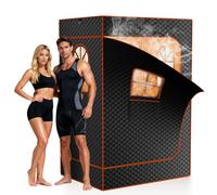SUNYRISY 2Person Portable Sauna for Home, Upgraded Foldable Large Size Steam Sauna Room with 3L Steamer, Folding Chair, Full Body Sauna Tent for Relaxation