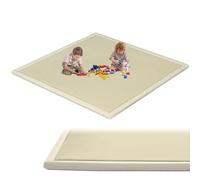 SUNYRISY Baby Play Mat for Floor 3.5cm Thick, 150 x 180 cm Foam Floor Padded Playmats for Babies, Soft Foldable Baby Rug Kids Playpen Mat for Crawling & Playing, Non-Slip Bottom, Beige