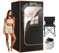 SUNYRISY Portable Sauna for Home, Foldable Personal Large Size Steam Sauna Room with 3L Steamer, Folding Chair, Full Body Sauna Tent for Relaxation