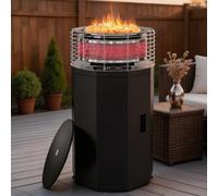 SUNYRISY Smokeless Gas Patio Heater Fire Pit, 16kW Dual-Burner 3 Modes Portable Outdoor Heater Stainless Steel Propane Fire Pit for Garden, Deck, Camping, Push to Start Ignition