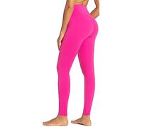 Sunzel Womens Workout Leggings with High Waist Tummy Control, Hot Pink, M