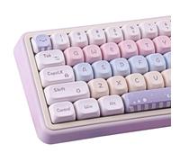 Sunzit Cute PBT Keycaps, 135 Keys Purple MOA Profile Dye-Sub Candy Keycap Set for Cherry MX Switches ISO/ANSI UK Layout Mechanical Gaming Keyboard