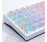 Sunzit Keycaps,119 Keys Custom White Carbon Fiber Textured Keycap Set Cherry Profile Dye-Sub Side Print Keycaps for MX Switches Mechanical Gaming Keyboard