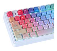 Sunzit Keycaps UK Layout,138 Keys PBT Fantasy Gradient Rainbow Candy Custom Cherry Profile Dye-Sub Keycap Set Side Print Keycaps for Cherry MX Switches ISO UK Layout Mechanical Gaming Keyboard