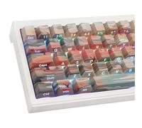 Sunzit PBT 75% Keycaps - 135 Keys Pastel Cherry Profile Dye-Sub Side Print for MX Switches ISO/ANSI UK Layout Mechanical Gaming Keyboard