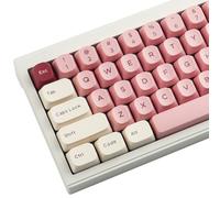 Sunzit PBT Keycaps 173 Keys YMK Profile Keycaps Pink White Custom Double Shot Keycap Set with 2.75u, 3u, 6.25u and 7u Space Bar for Cherry MX Switch, ISO ANSI Layout, Mechanical Keyboard