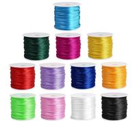 suo long Bracelet Making String 12 Rolls 1.5mm Satin Cord