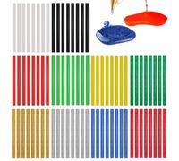 Suo Long Hot Glue Sticks for Hot Glue Gun 80 Pack Bulk Mini Hot Melt Glue Gun Stick 7mm 100mm Mixed Multi Color/Glitter Glue Sticks Multipurpose for Art & Craft Project