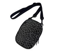 Suobstales Messenger Bag for Women Crossbody Zipper Bag with Adjustable Strap Portable Phone Purse Shoulder Hnadbag, Black Leopard, One Size