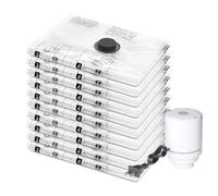 SUOCO 10 Jumbo XXL Vacuum Storage Bags with Electric Pump, Space Saver Bags, Compression Airtight Sealer Bags for Travel, Clothes, Pillows, Comforters, Blankets