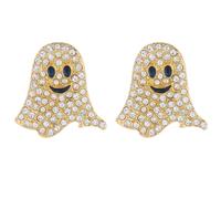 Suofrun Rhinestone Ghost Halloween Stud Earrings for Women Party Jewelry, M