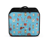 Suohuicp Family Medicine Storage Bag Pill Bottle Organizer for Emergency Empty Case First Aid Box Travel Home Portable Cute Girl Boy Baby Design (Funky Organ Buddies Design)