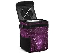 suojapuku Car Trash Can for Car,Car Trash Bin,Car Garbage Can,purple night sky space,Car Trash Can with Lid,Car Trash Bag