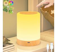 Suolita Night Light Baby Touch Lamps Bedside, Dimmable LED Kids Night Light with RGB Changing, Timer, Memory, USB Rechargeable, Plastic, Multi-Color