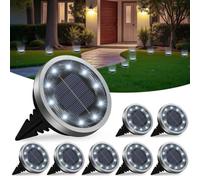 Suolita Solar Lights Outdoor Garden, 8 Pack Solar Ground Lights Pathway Waterproof IP65 Garden Light Landscape Lighting, In Ground Light Decorative for Sidewalk Driveway Walkway Lawn Deck Steps Stair