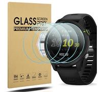 Suoman Diruite 4-Pack Screen Protector for Garmin Forerunner 255/255 Music Tempered Glass Screen Cover HD Anti-Scratch No-Bubble(Not for Garmin Forerunner 255S),Transparent