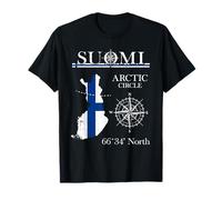 Suomi Finland Arctic Circle - Adventure - Finnish Flag T-Shirt