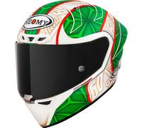 Suomy S1-XR GP Hickman Replica 2023 FIM E06 Helmet, white-red-green, size M for Men