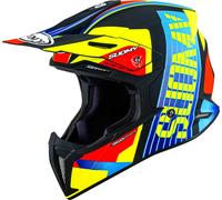 Suomy X-Wing Amped E06 Motocross Helmet, black-blue-yellow, size M for Men