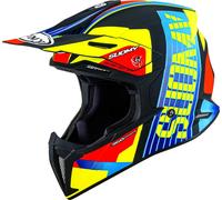 Suomy X-Wing Amped E06 Motocross Helmet, black-blue-yellow, size XS for Men