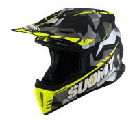 Suomy X-Wing Camouflager E06 Motocross Helmet, black-grey-yellow, size M for Men