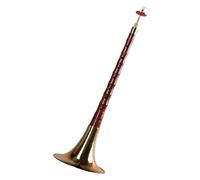 Suona,Chinese Folk Wind Musical Instrument Suona, Suona For Beginners Old Mahogany Pole Suona Brass Bowl High-end Suona Adult Suona Horn Chinese National Wind Instrument Suona Instrument(C key)