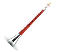 Suona Instrument Mahogany D Key Suona Musical Instrument Set Chinese Performing Traditional Folk Suona (Color : Silver)