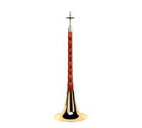 Suona Musical Instrument In D Key For Beginners Professional Large And Small Trumpet Mahogany (Color : Golden bowl)