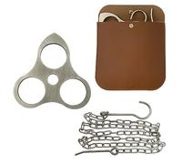 SUONE Stainless Steel Picnic Support Triangle,Suitable for Camping And Outdoor Cooking Triangle,Can Be Transformed Into a Tripod with Adjustable Chain Hanging Cookware,An Essential Outdoor Tool