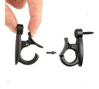 Suopair Easy Release Cup Q-Hanger Holder and Screw Hooks with Safe Buckle for Cabinet Shelf String Light Hooks, Ceiling - fit for Outdoor & Indoor (20 Pack)