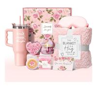 SUOPDH Birthday Gifts for Women, Self Care Gifts for Women, Rose Relaxing Spa Gifts Basket Care Package Pamper Gifts for Her, Unique Gifts for Best Friends, Sister, Mum, Wife