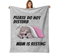 SUOPDH Mum Gifts for Mum from Daughter Son, Funny Sloth Blanket Throw for Mummy Stepmum Mom Mama, Presents for Mum's Mothers Day, Birthday, Christmas