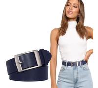 SUOSDEY Fashion Womens Leather Belts for Jeans Pants with Metal Pin Buckle Ladies Retro Vintage Leather Waist Belt