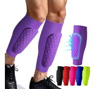 SUOSDEY Football Shin Pads Boys Kids Adults for Various Sizes and Colours, Elastic Breathable Flair Shin Pads Honeycomb Shock Absorbing Protection