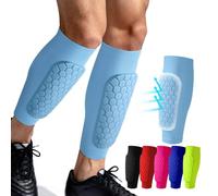 SUOSDEY Football Shin Pads Boys Kids Adults for Various Sizes and Colours, Elastic Breathable Flair Shin Pads Honeycomb Shock Absorbing Protection