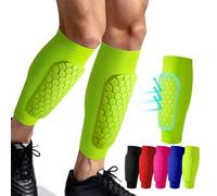 SUOSDEY Football Shin Pads Boys Kids Adults for Various Sizes and Colours, Elastic Breathable Flair Shin Pads Honeycomb Shock Absorbing Protection