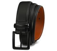 SUOSDEY Men's Leather Dress Belts Mens Work Belts for Suits Jeans With Single Prong Buckle 1.3" Width