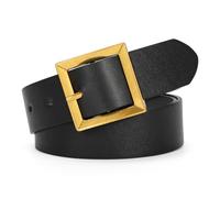 SUOSDEY Women Leather Belt for Jeans Dresses Trousers Plus Size Ladies Belts Fashion Waist Belt With Gold Buckle