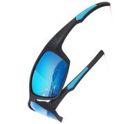 suoso Cycling & Sports Polarised Sunglasses - UV400 Outdoor Glasses for Men and Women-Ice Realm Blue
