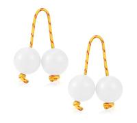 Suoumwa 1 Pairs Aslatua Shakers Kashaka Musical Percussion Instrument African Asalato Shaker Rhythmic Balls White