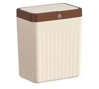 Suoumwa 10L Intelligent Induction Trash Can Kitchen Storage Smart Bucket for Bathroom Kitchen Trash Can Khaki