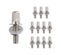 Suoumwa 12pcs Drum Tension Rods Tension Screws Bass Drum Screws Set Bass Snare Drum Accessories Drum Hardware M5x15MM