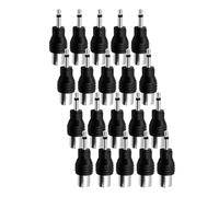 Suoumwa 20Pcs TV Antenna Adapter 3.5mm Male Mono Plug to 9.5mm Female Jack Connector TRS IEC Female Converter