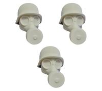Suoumwa 3pc Beer Bottle Cap Stopper Dustproof Funny German Mask Universal for Bar for Party Accessories White