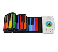 Suoumwa 49 -Key Electronic Hand Roll Piano Portable Keyboard Silicone Soft Piano Bluetooth Compatible Children'S Gift Multicolor