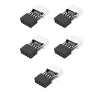 Suoumwa 5Pcs Mainboard USB 2.0 9-Pin toType-E 20-Pin Connector Adapter High-Speed USB Header Converter forEnhanced PC Mainboard USB2.0 9Pin toTYPE-E 20Pin Connector