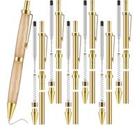 Suoumwa 6 Piece Retractable pen Kit for Wood Turning 8mm Click pen Kit with Refills Lathe Turning Supplies