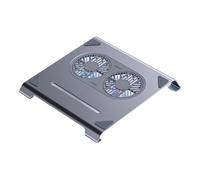 Suoumwa Aluminum Alloy Silent Radiator Aluminum Alloy Dual Fan Radiator Silent Design Space Gray