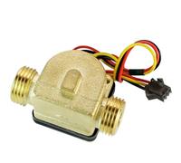Suoumwa Brass Turbine Pulse Flowmeter Hall Sensor 1/2" for Water Flow Sensor 1.75MPa DC5-18V External Thread for Water Heater