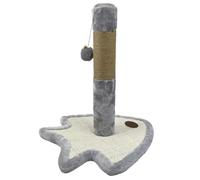Suoumwa Cat Scratcher Post Cute Fish Design Base Natural Sisal Cat Scratcher Featuring with Ball Anti Tilt Heavy Duty Pet Beds